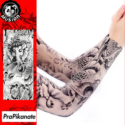 Musion New Seamless Tattoo Sleeves Anti UV Dust Hand Sock Arm Sleeves Fishing Motorcycle Bicycle Unisex Tattoo Sleeve Set A Pair