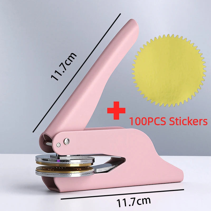 Embosser Stamp LOGO Customized Wedding Library Book Private Handheld Steel Seal Envelope Party Invitation Embossing Stamps DIY