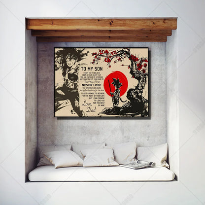 Retro Classic Anime Dragon Ball Poster HD Canvas Painting Print Goku Vegeta Art Wall Hanging Decor Room Children's Gifts Cuadros