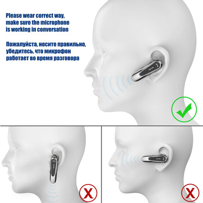 New Bee B45 Bluetooth 5.0 Headset Wireless Earphone Headphones with Dual Mic Earbuds Earpiece CVC8.0 Noise Reduction for Driving