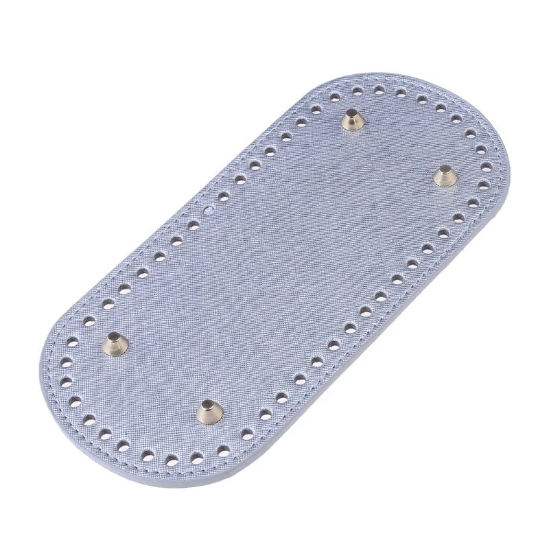 22*10Cm Oval Bottom For Knitted Bag PU Leather Bag Accessories Handmade Bottom DIY Crochet Bag Bottom Solid Color Bag Part NEW
