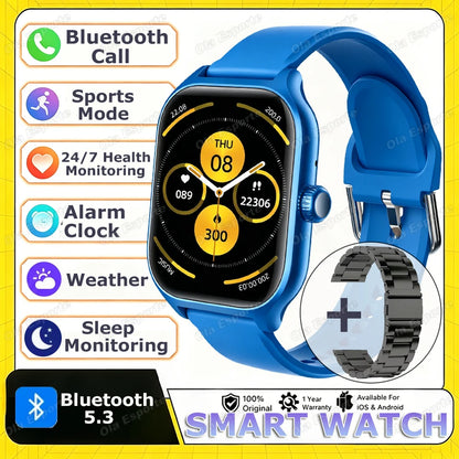 2026 New Men's Smart Watch Women's Gift Heart Rate Blood Oxygen Sports Fitness Watch Electronics Bluetooth Call Smartwatch HW12