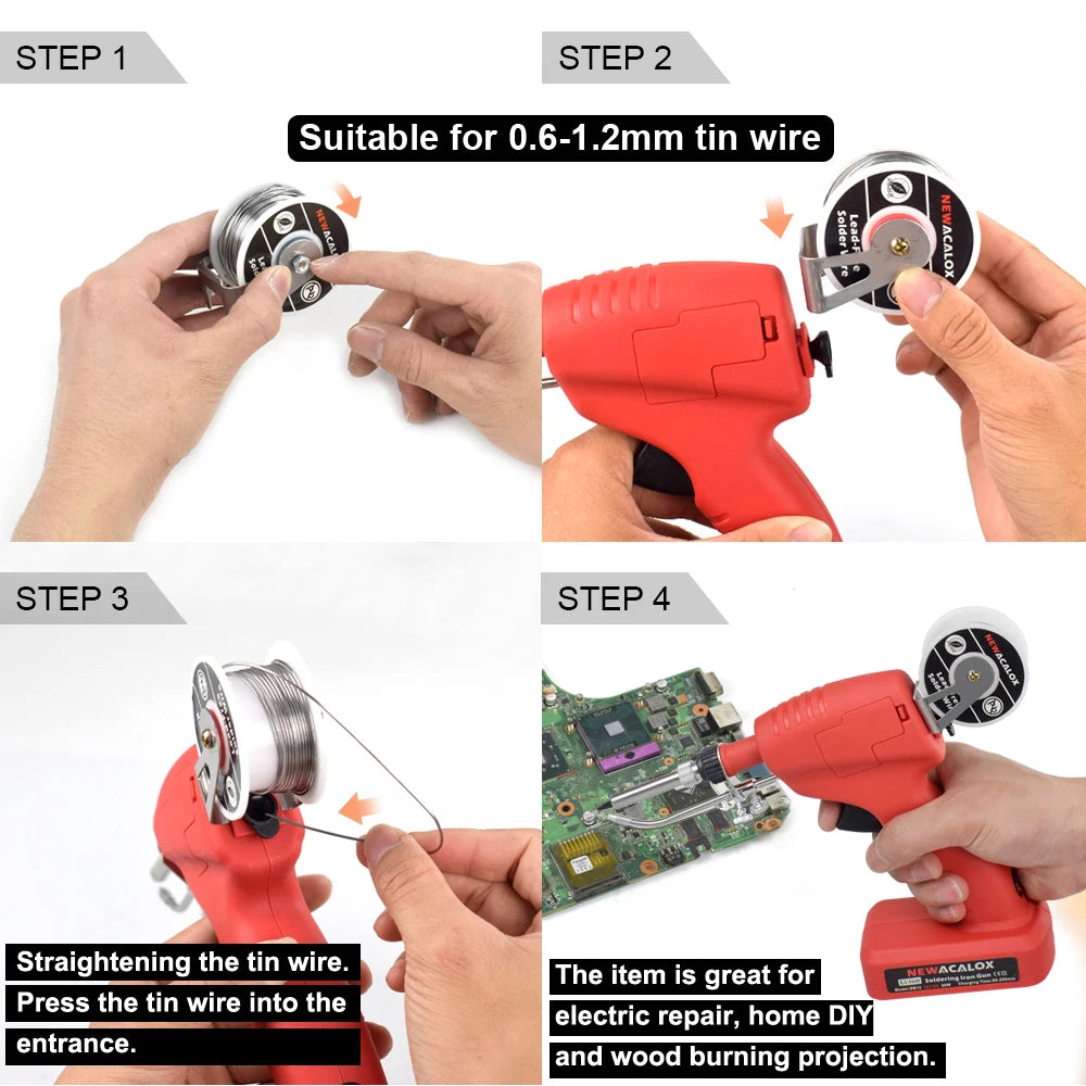 Toolour Cordless Soldering Iron DC 12V 80W Soldering Gun with 50g Solder Wire,Tin Suction Pump,Tweezers for Welding PCB Home DIY