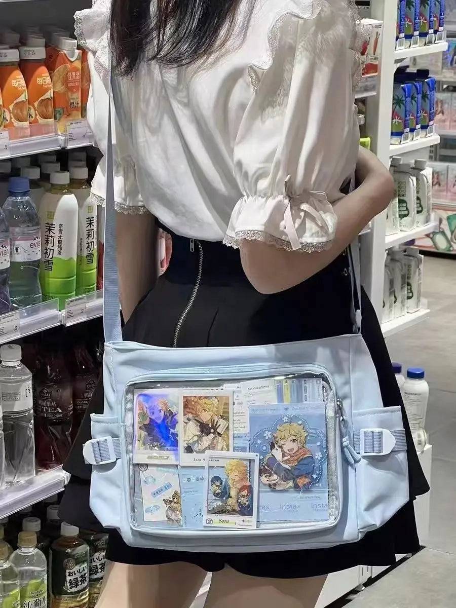 Daily Versatile Y2k Ulzzang Ita Bag One Shoulder Class Crossbody School Bag Harajuku Girls' Large Capacity Casual Itabag