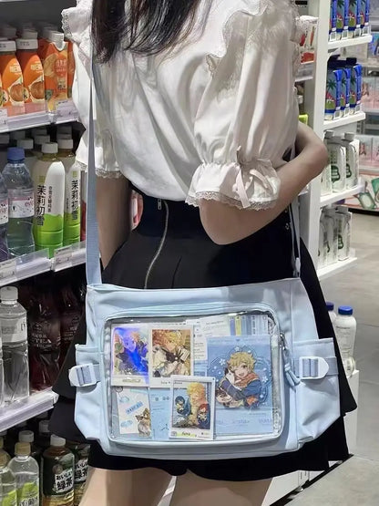 Daily Versatile Y2k Ulzzang Ita Bag One Shoulder Class Crossbody School Bag Harajuku Girls' Large Capacity Casual Itabag