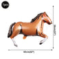 1pc Oversized Horse Balloon Cowboy Giant Horse Aluminum Film Balloon Farm Animal Horse Theme Birthday Party Decoration Kids Toys