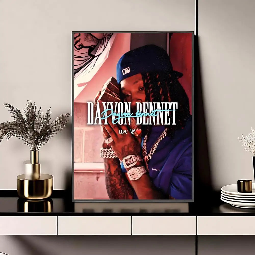 Singer King Von Poster Posters Anime Room Decor Decoration Movie Backpack Wall Interior Music Wall Art
