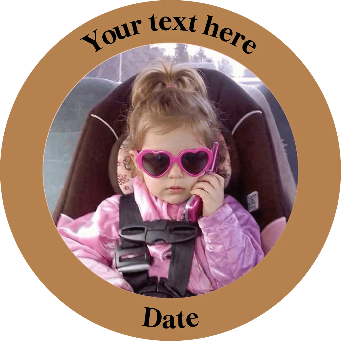Custom Photo Stickers Personalized Waterproof Round Text Labels Custom Image Birthday Party Gift Wrapping Decor DIY Souvenir Kit