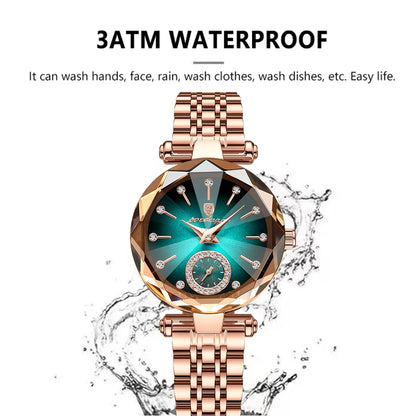 POEDAGAR Elegant Ladies Wristwatch Waterproof Stainless Steel Luxury Watch for Woman High Quality Fashion Women's Quartz Watches