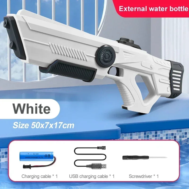 Children's Fully Automatic Water Storage Gun Large Capacity Electric Water Absorbing Toy Gun Summer Outdoor Water Toy Gift