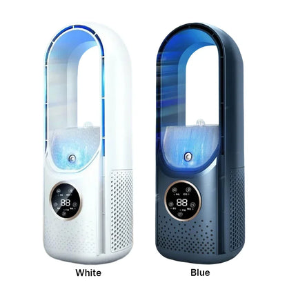 Portable Mini Air Conditioner USB Air Cooler Bladeless Electric Fan 6-speed Silent Timed Air Conditioner Cooling Fan
