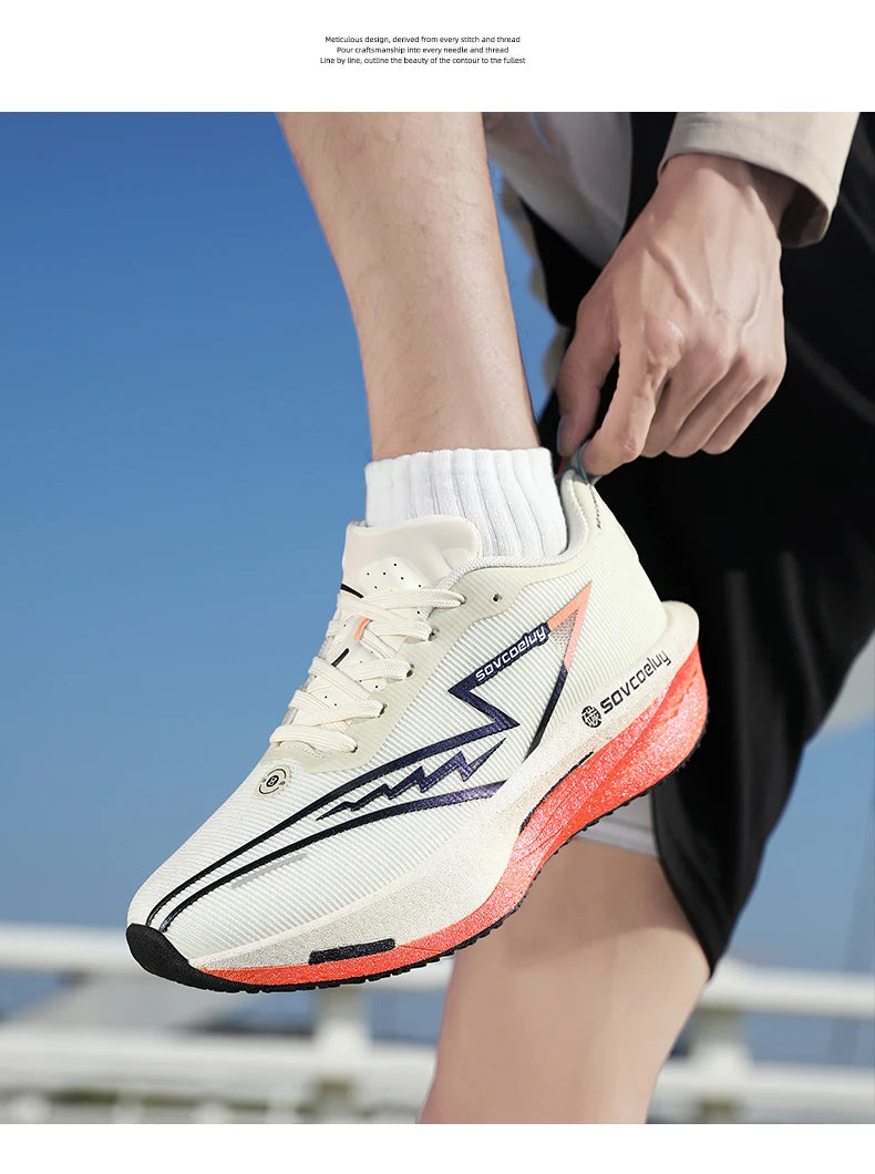 Marathon Men Sports Running Shoes Carbon Board Air Cushion Breathable Lightweight Woman Comfortable Athletic Basketball Sneakers