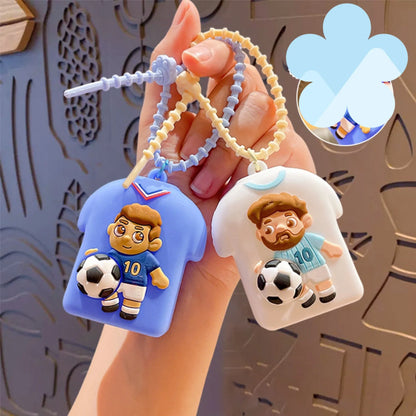 Soccer Jersey Squishy Keychain Stress Relief Toy Car Bag Couple Pendant Slow Rising Soft PVC Keychain