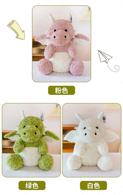 22-60CM Cute Pterodactyl Flying Dragon Doll Dinosaur with Wings Plush Toy Bed Pillow Sleeping Companion Soothing Gift for Kid
