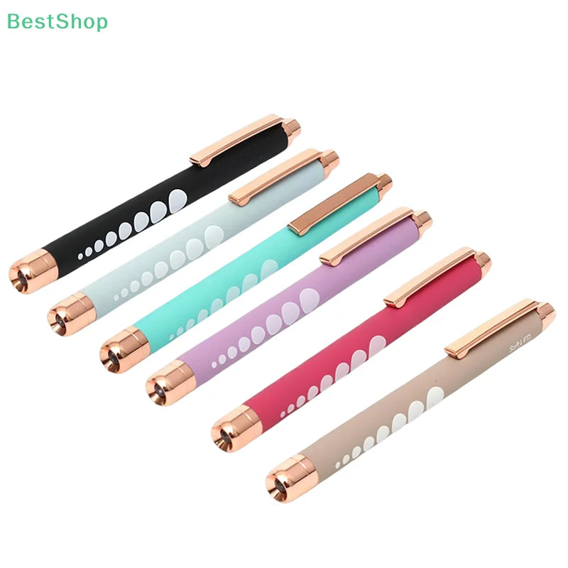 ★★★LED Medical Penlight Flashlight With Pupil Gauge Pocket Clip Pen Light For Doctor Nurse Diagnosis