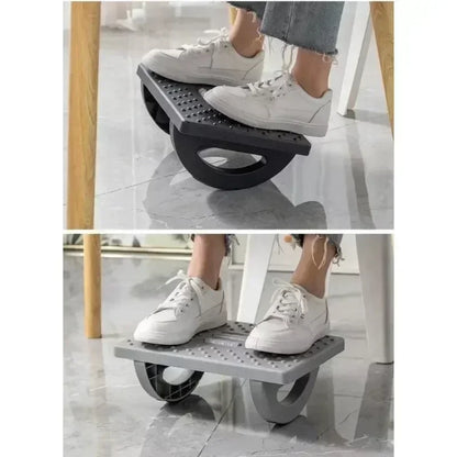 Home/Office Footrest Under Desk Foot Stool Anti-Crossed Legs Semi-Circular Rocking Anti-Slip Massage Roller Footrest Foot Stool