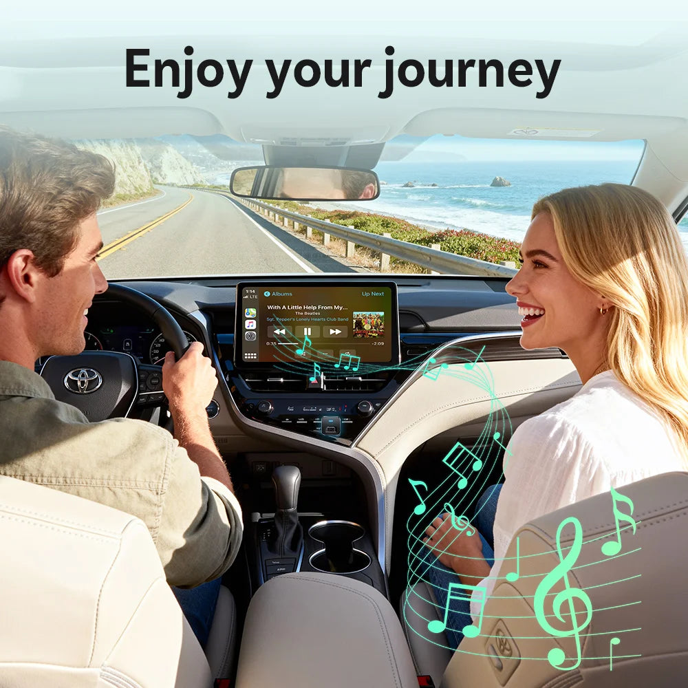 Ottocast Mini Dot 2in1 Wired To Wireless CarPlay Adapter Android Auto Dongle Smart AI Box Auto Connect Plug Play Car Accessories
