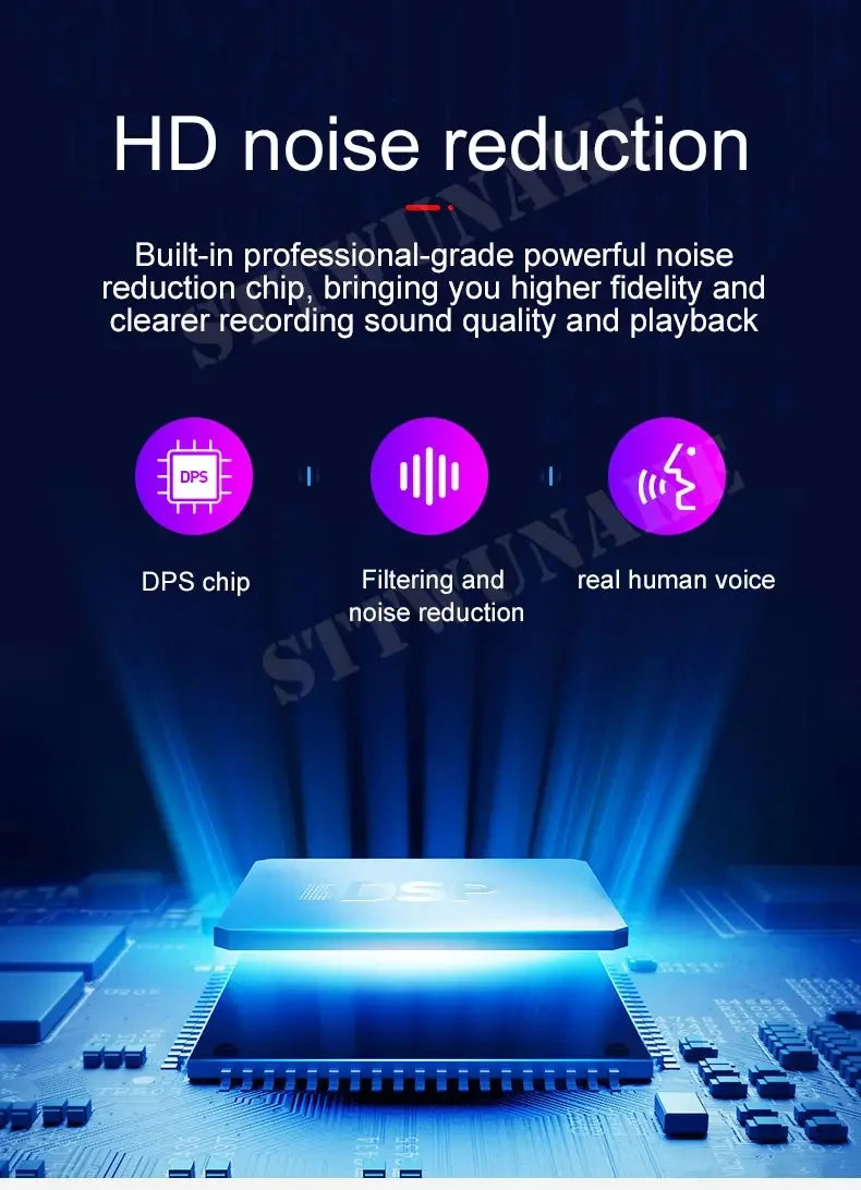 Built-in Magnet Mini Voice Activated Recorder Small Digital Audio Recording Device Sound Dictaphone STTWUNAKE