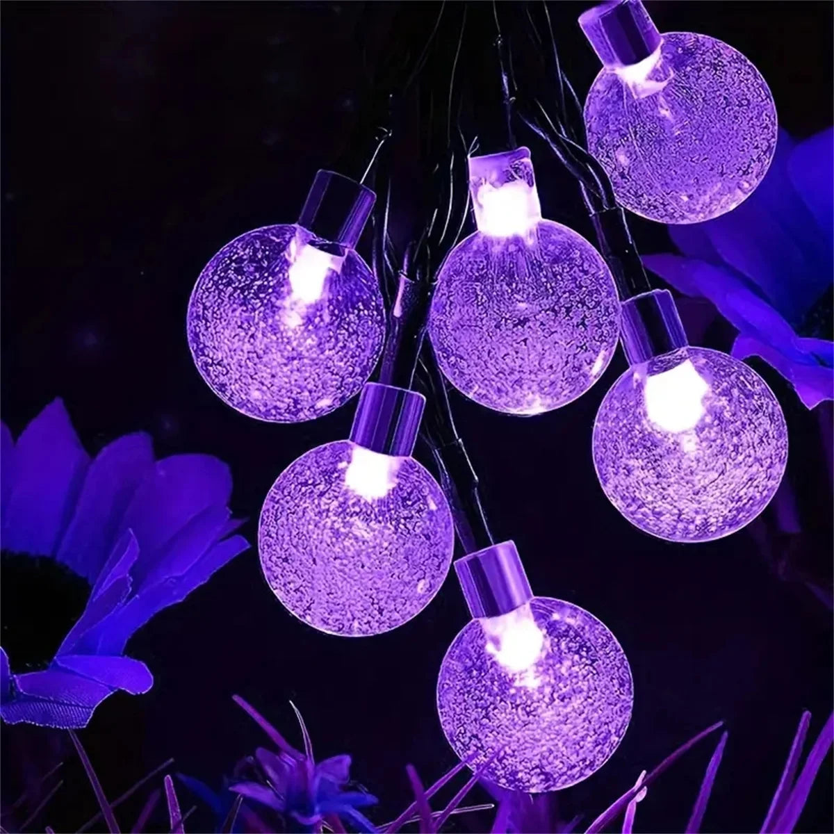 5/6.5/12M Solar Bubble Ball String Light Outdoor Lighting Waterproof 8 Functions Halloween Christmas Holiday Decorative Lamp