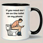 1pc, Funny Toilet Cup, Ceramic Coffee Cup Double-Sided Design, White Tea Cup for Hot Or Cold Drinks, Desk Decoration, If You Nee