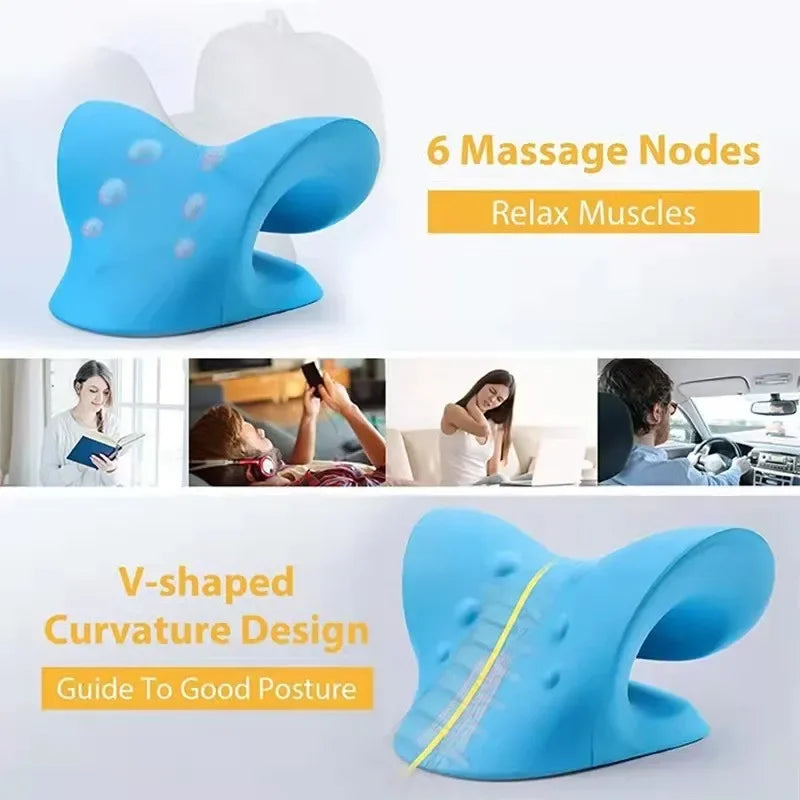Cervical Spine Stretch Neck Shoulder Relaxer Cervical Muscle Relaxation Shoulder Massage Pillow Spine Correction Neck Massager