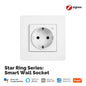 MOES Tuya ZigBee Smart Socket EU Wall Embedded Outlet Energy Monitor Indicator App Remote Control Voice Cotrol Alexa Google Home