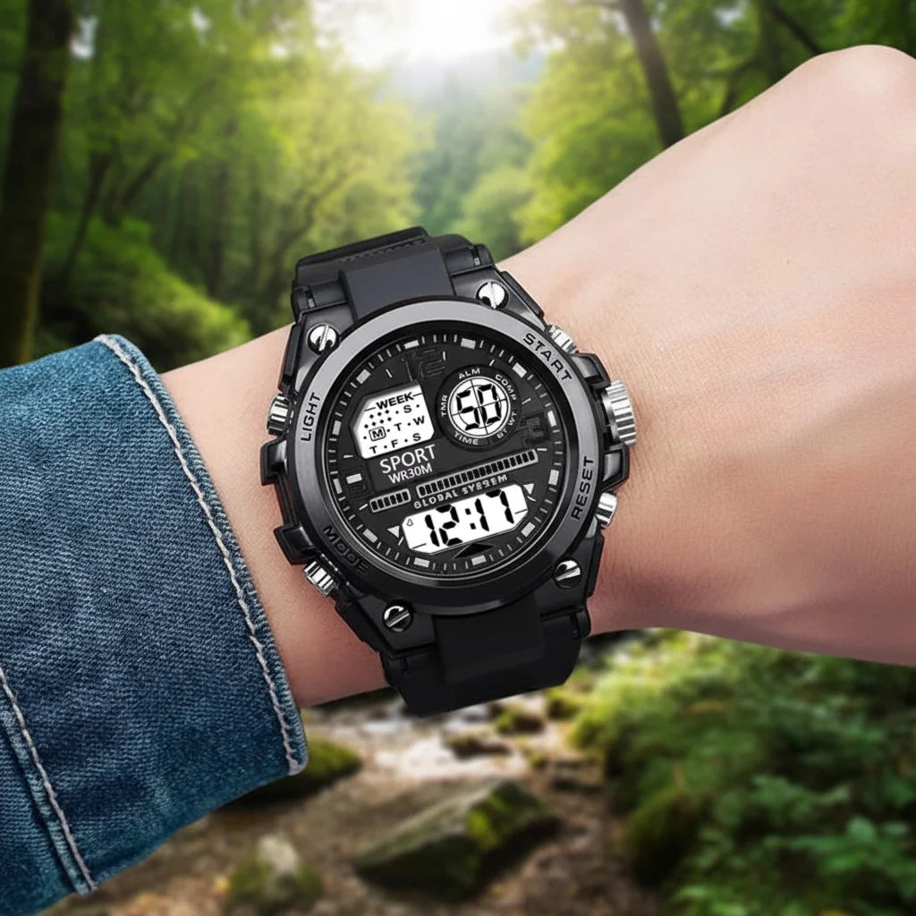 Trendy men's multifunctional sports student electronic watch is the best choice for gift giving
