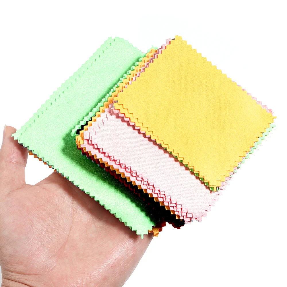 20/50pcs Polish Polishing Cloth Silver Color Cleaning Polishing Cloth Soft Clean Wipe Wiping Cloth For Silver Gold Jewelry Tool