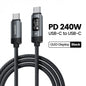 Toocki X111 240W USB C Cable Fast Charging PD3.1 OLED Digital Display Type C to Type C Cable For Macbook iPhone 17 Samsung S25
