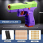 G17 Shell Throwing EVA Safety Soft Bullet Toy Gun with Blowback for Outdoor Continuous Firing Shooting Game Christmas Gift