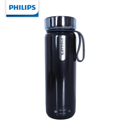Philips GoZero Electric Heating Cup AWP2799 4-Speed Temperature Settings 12H Thermos Fast Boil Ideal for Travel Office Home