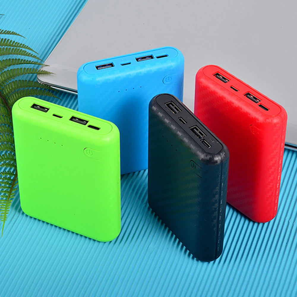 New Portable DIY Power Bank Box 4x18650 Battery Charger Case Fast Charging Case Solderless Power Bank Shell Batteries Charging