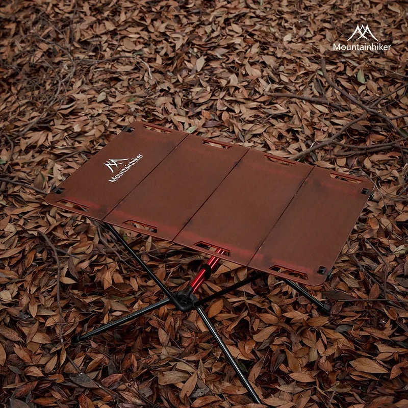MOUNTAINHIKER Portable Picnic Table Beach Tables Camping Table for Foldable Edge With Hollowing Hangable Items More Convenient