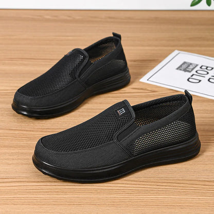 Summer Breathable Men's Mesh Shoes, One Foot Cloth Shoes, Anti Slip Soft Soled Casual Shoes