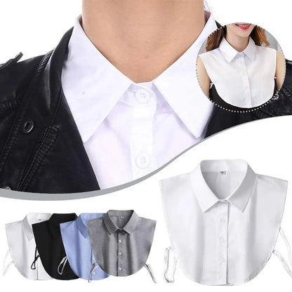 Women's Fashionable and Elegant Encrypted Chiffon Fake Collar Half Shirt Detachable Versatile Accessory Collar