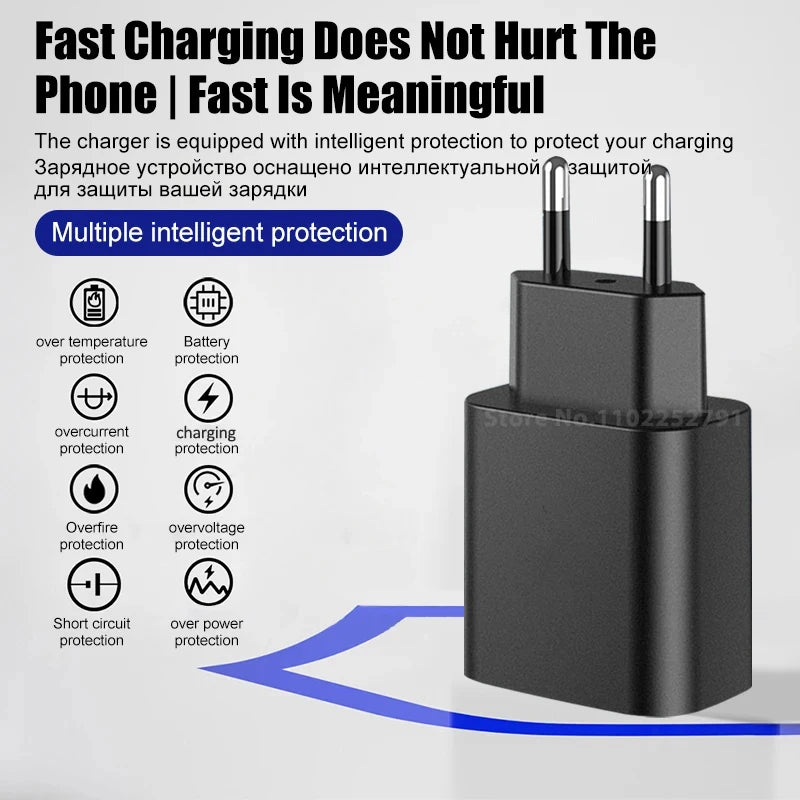 PD 45W Super Fast Charger For SAMSUNG Galaxy S21 S22 S23 S24 Ultra Fast Charging Phone USB C Charge Type C Cable 2M Wall Adapter