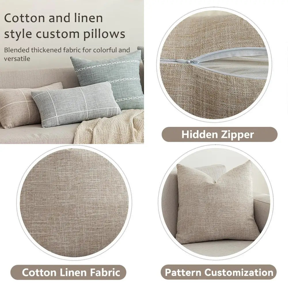 M-Michael J-Jackson Cushion Cover Linen Pillowcase Cover Soft Decor for Sofa Home Room