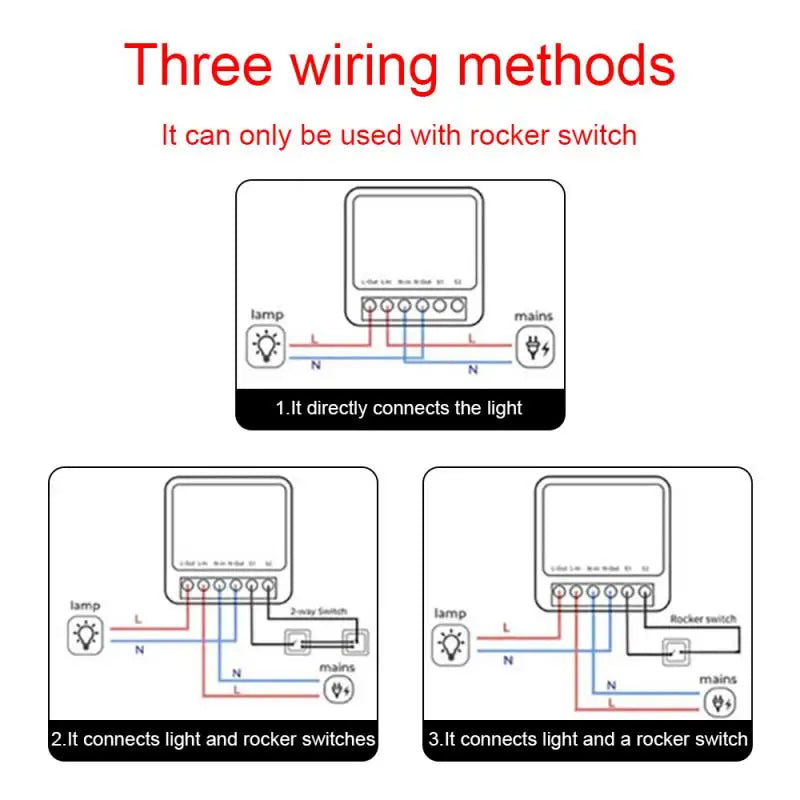Zigbee Tuya Smart WiFi Switch DIY 2-way Control EWelink Mini Light Switches Module Power Metering Breaker For Alexa Google Home