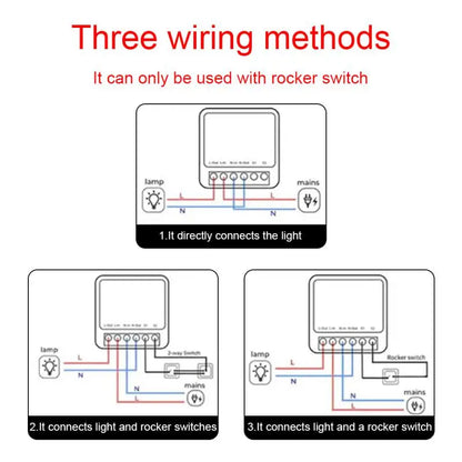 Zigbee Tuya Smart WiFi Switch DIY 2-way Control EWelink Mini Light Switches Module Power Metering Breaker For Alexa Google Home