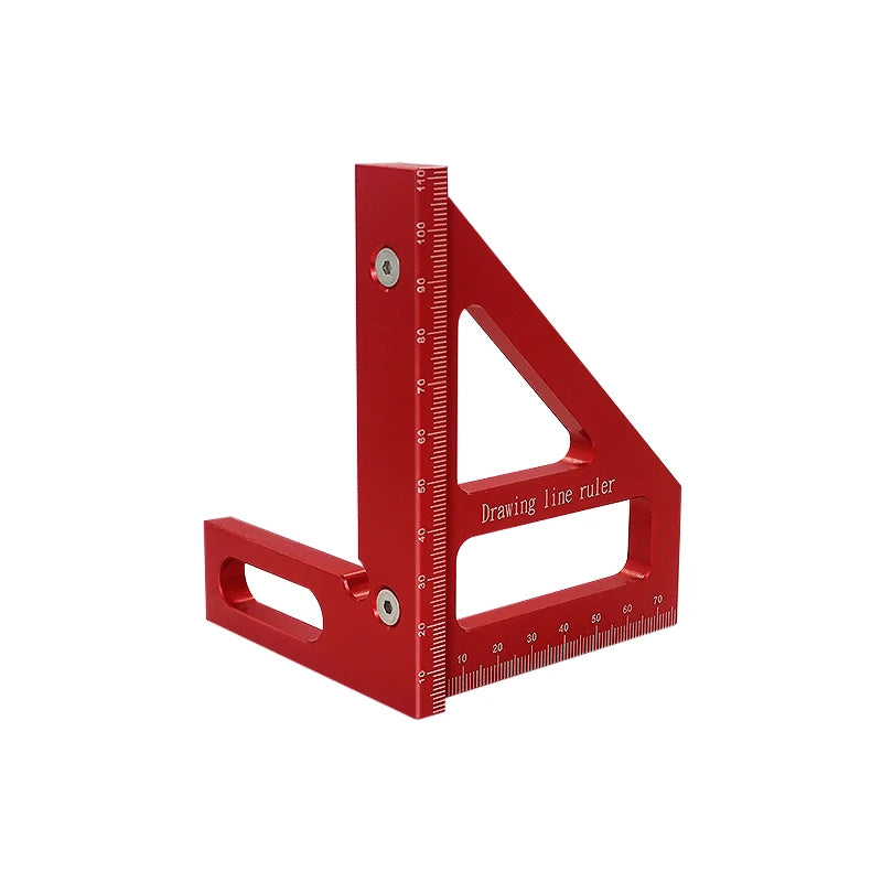 Kątomierz stolarski Kątownik Trójkątny ze Stopu Aluminium Wysokiej Precyzji Narzędzie Pomiarowe do Zaznaczania dla Inżyniera Stolarza