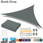 Triangle Sun Shade Sail Canopy UV Block Sun Shelter with Fixing Kits for Outdoor Patio Pool Beach Backyard Garden Sunscreen Tent
