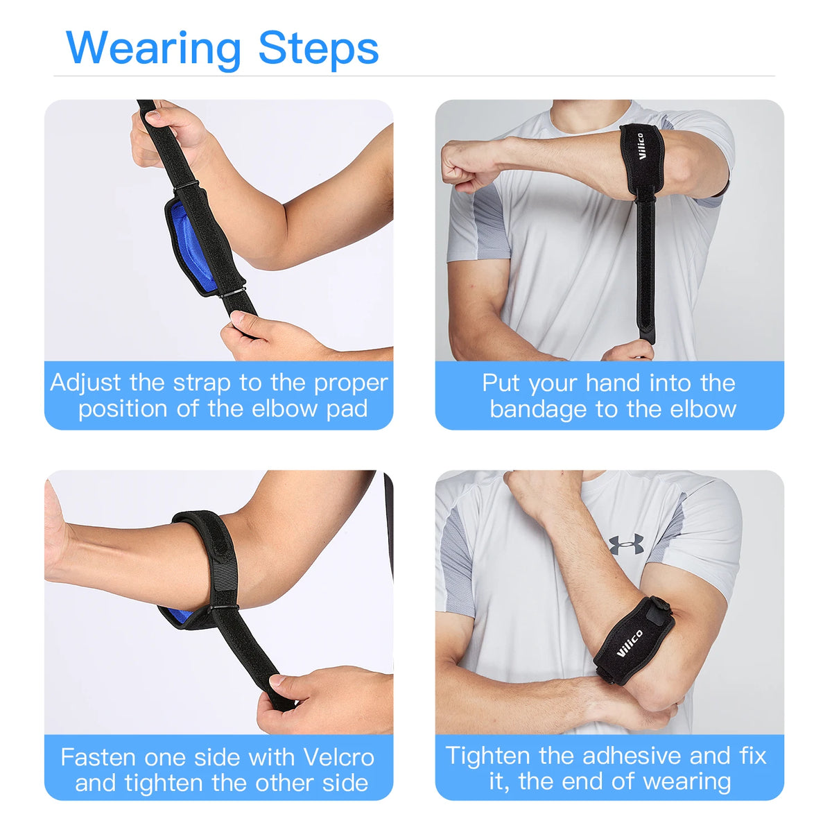 Elbow Protection Strap Elbow Soft Cushion Support Strap Knee Support Basketball Tennis Badminton Epicondylitis Elbow Pad