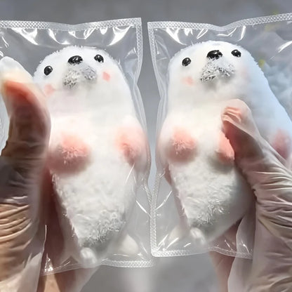 Taba Chubby Seal Squeeze Toy, Plush Seal Kneading Fun Soft Squeeze and Stress-relieving Toy, Cute Desk Decoration, Festival Gift