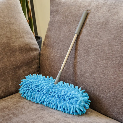 1pc extendable ceiling fan furniture electronic device cleaning brush - long handle snowflake ultra-fine fiber dusting rod