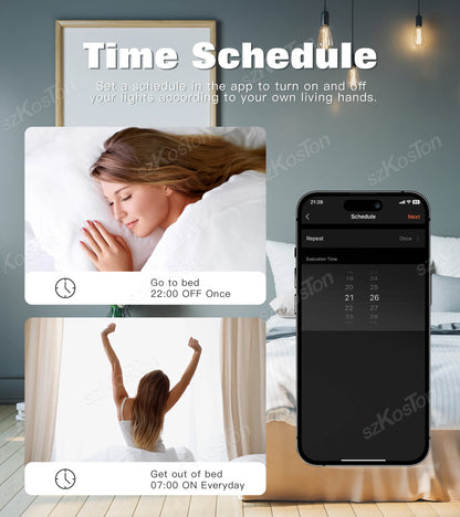 Tuya WiFi Smart Switch Module 1/2/3 Gang Switch Mini Smart DIY Breaker Smart Life 2 Way Control Works with Alexa Google Home