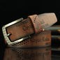 Durable Cowboy Leather Belt Casual Vintage Pin Buckle Waistband Pants Bands Men's Belt