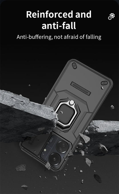 Armor Shockproof Case For Xiaomi Redmi 13 4G Redmi 13C 5G Protective Cover Ring Magnetic Holder Coque Fundas Capa