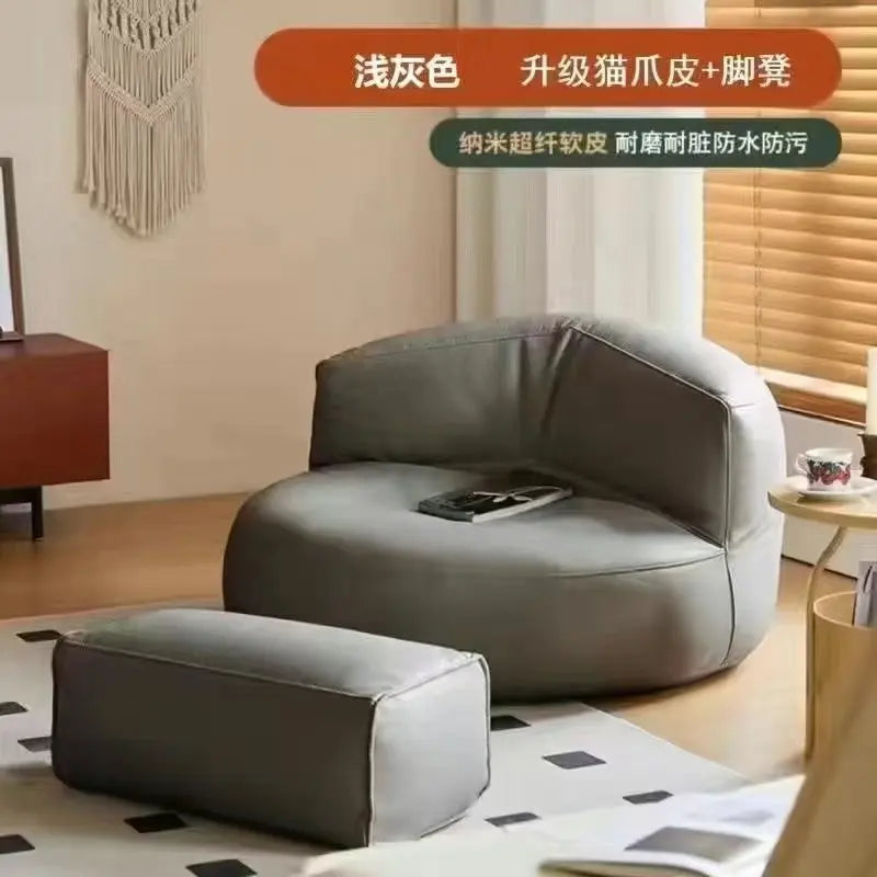 Lazy Bean Bag Sofa Seating Sleeping Tatami Chair Bedroom Room Black Single Sofa Boneless Couch 1-person Hotel Home Furniture