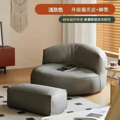 Lazy Bean Bag Sofa Seating Sleeping Tatami Chair Bedroom Room Black Single Sofa Boneless Couch 1-person Hotel Home Furniture