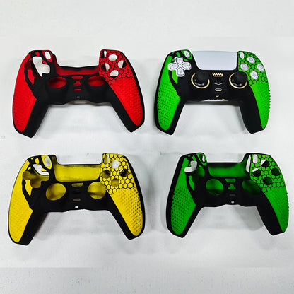 Spider Handle Cover Particle Style with Thumbstick Caps And Spider Stickers Gaming Controller Skin Accessory